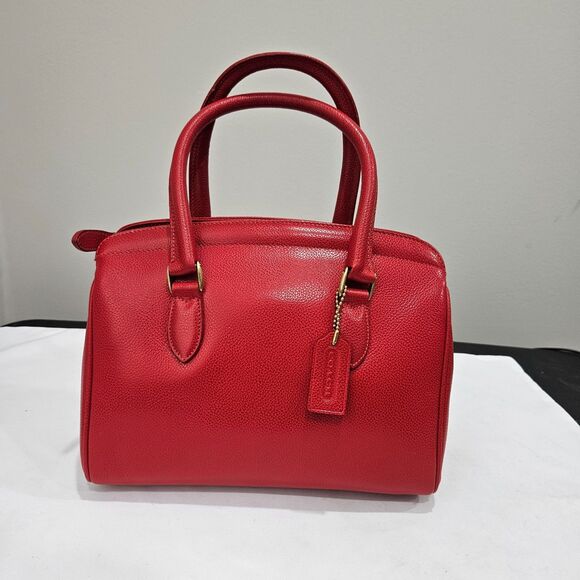 Vintage Coach Madison Sutton Satchel Crossbody Bag 4410 Scarlet Red Italy